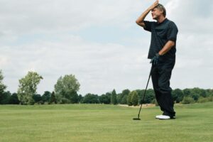 A frustrated golfer.